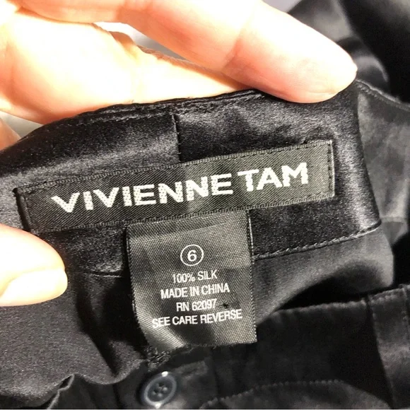Vintage Y2K Vivienne tam low rise silk cargo pants